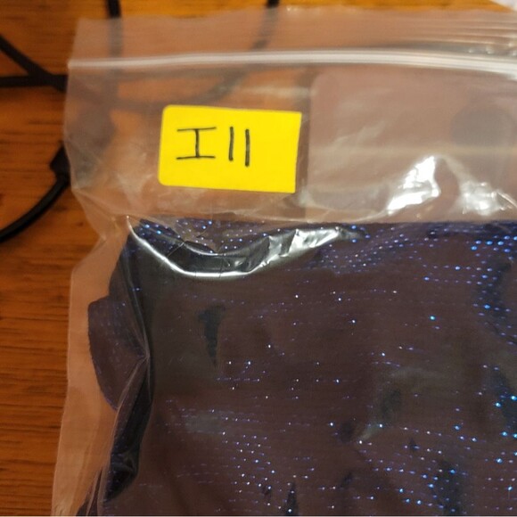 Zara Blue Shimmer Sparkle Lurex V-Neck Crossover Midi Dress Cocktail Size XS - Picture 12 of 13